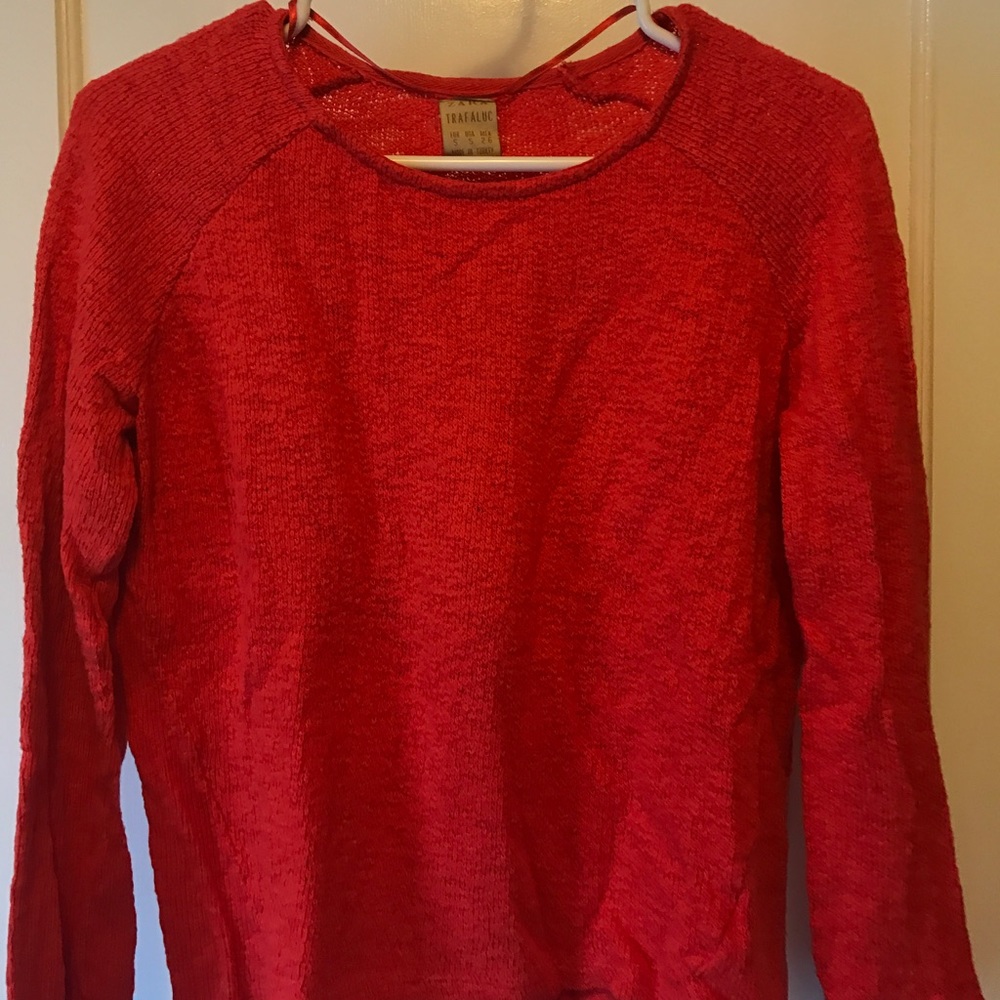 Zara orange knit sweater